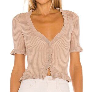 Lovers + Friends Carissa Ruffle Sweater Size S